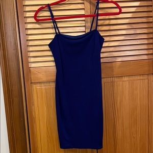 navy blue mini dress